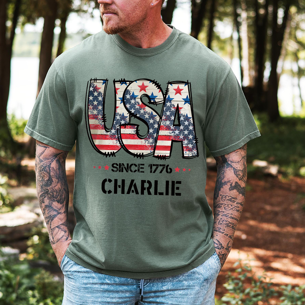 Personalized July 4th Patriotic Shirt for Unique & Love | JNSJuly29