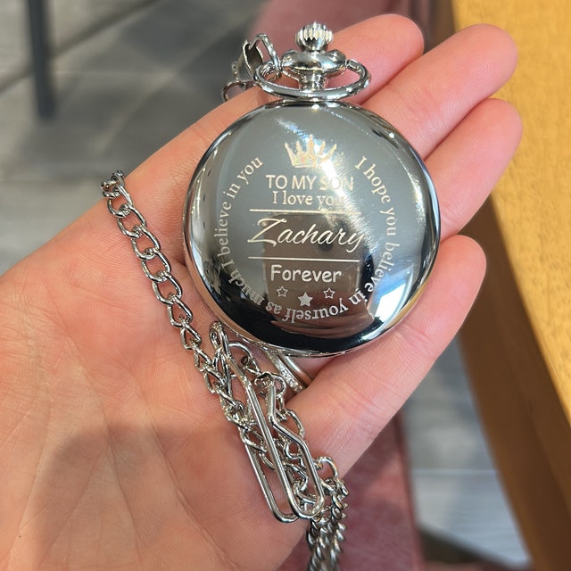 Personalized Monogram Engraved Pocket Watch | JNSDec104