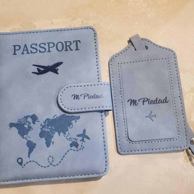 Personalized Monogram Leather Magnetic Passport Cover with RFID Blocking | JNSCase14