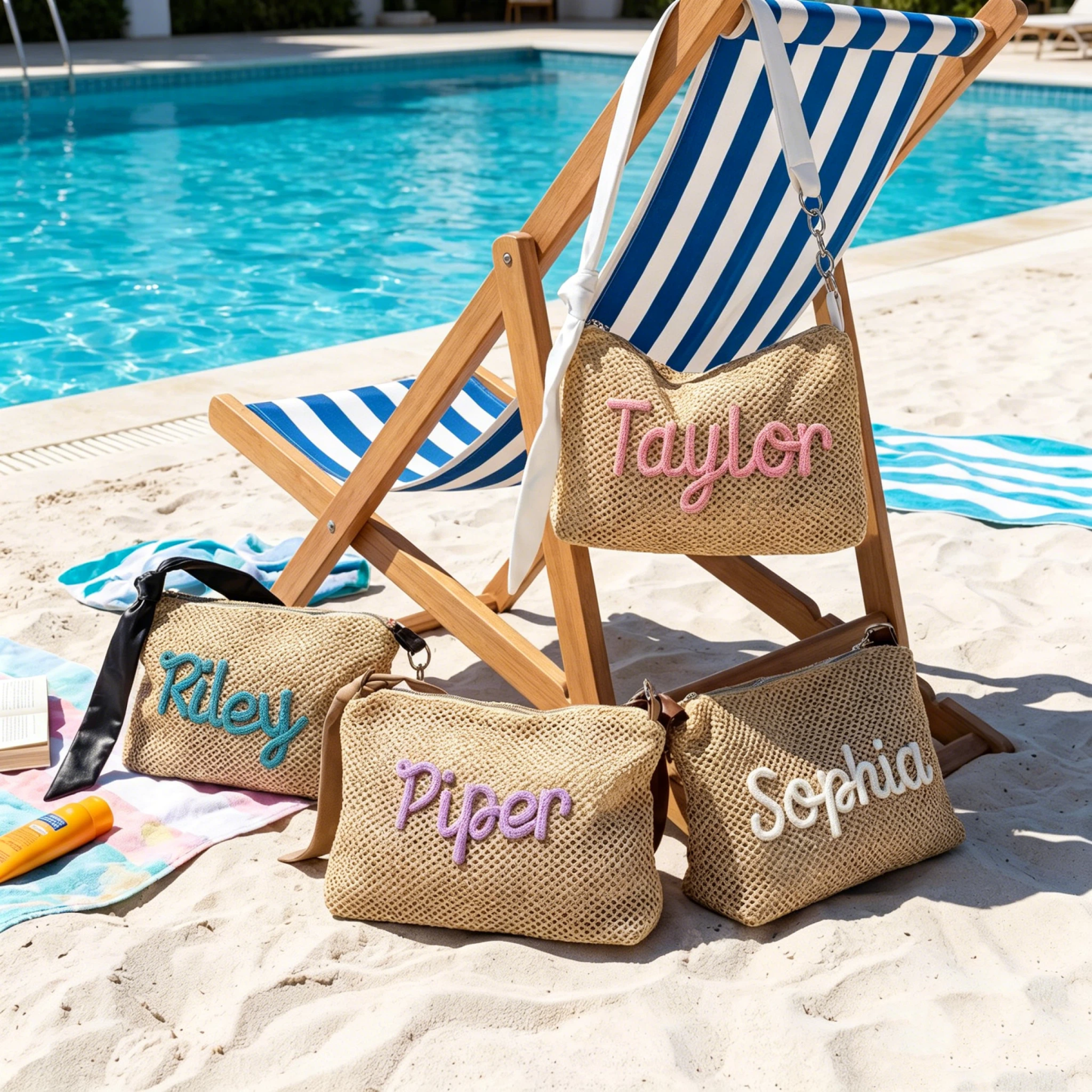 Personalized Handmade Embroidered Personalized Straw Crossbody Bag for Unique & Love | JNSBag142