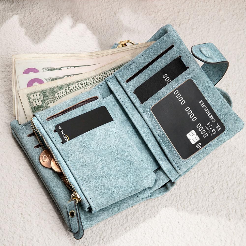 Personalized Tri-Fold Birth Flower Leather Wallet Card Holder for Unique & Love | JNSBag10