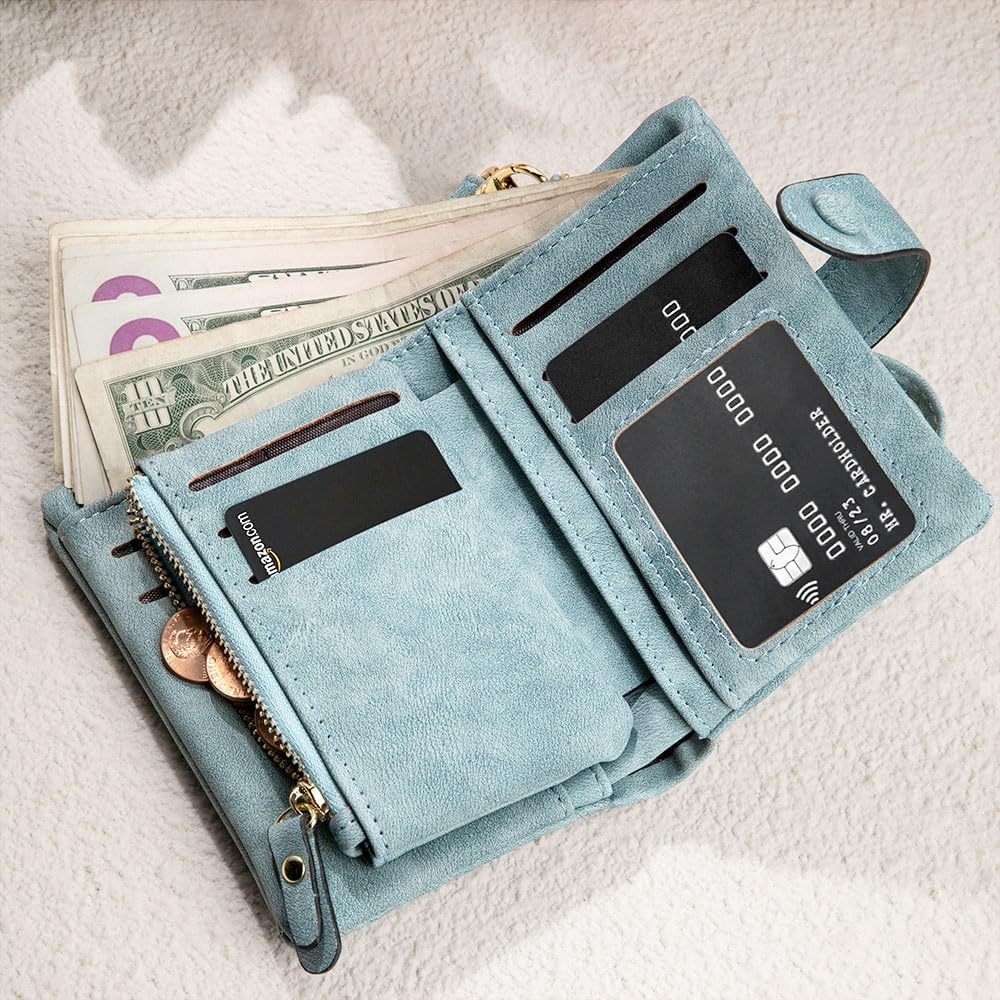 Personalized Tri-Fold Birth Flower Leather Wallet Card Holder for Unique & Love | JNSBag10