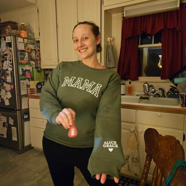 Personalized Mama Sweatshirt with Kid Names on Sleeve for Unique & Love | JNSCloth19