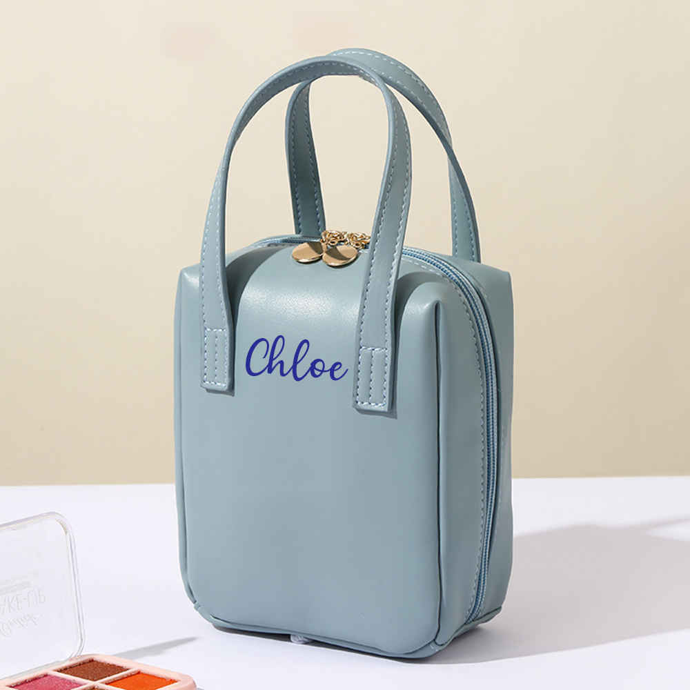 Personalized Monogram Cosmetic Leather Bag for Unique & Love | JNSBag86