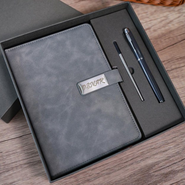 Personalized Name Engraving Leather Notebook Set for Unique & Love | JNSDec128