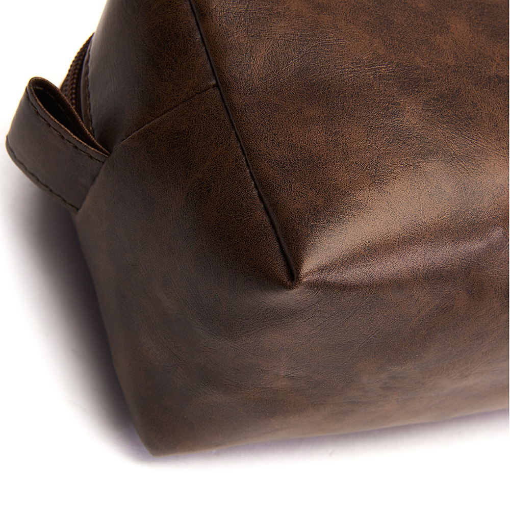 Personalized Leather Monogram Engraved Wash Bag for Unique & Love | JNSBag27