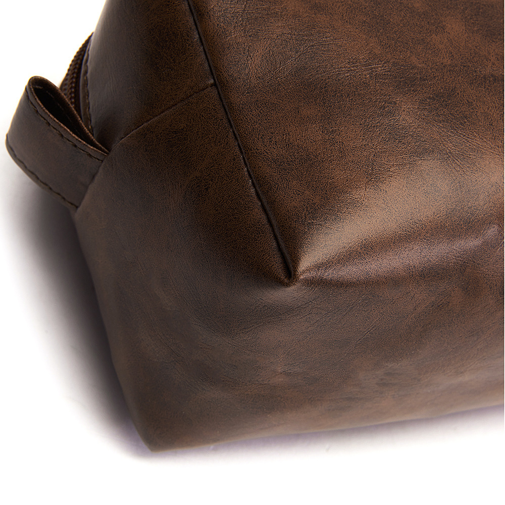 Personalized Leather Monogram Engraved Wash Bag for Unique & Love | JNSBag27