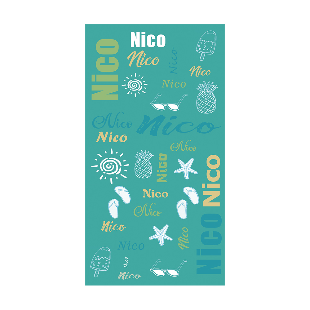 Personalized Name Beach Chair Cover Towel with Side Pockets for Unique & Love | JNSTowel10