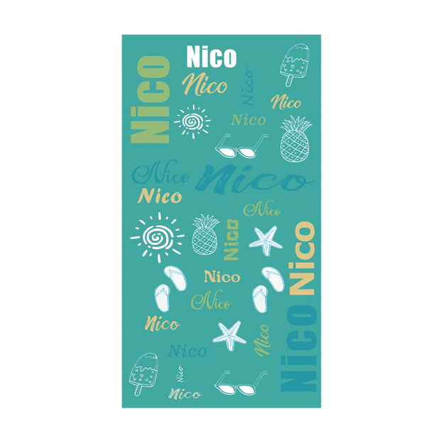 Personalized Name Beach Chair Cover Towel with Side Pockets for Unique & Love | JNSTowel10