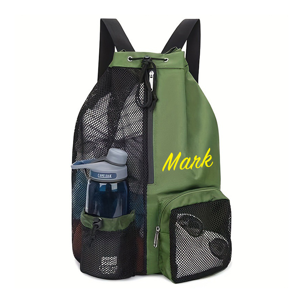 Personalized Monogram Mesh Swim Backpack with Wet Pocket for Unique & Love | JNSBag105
