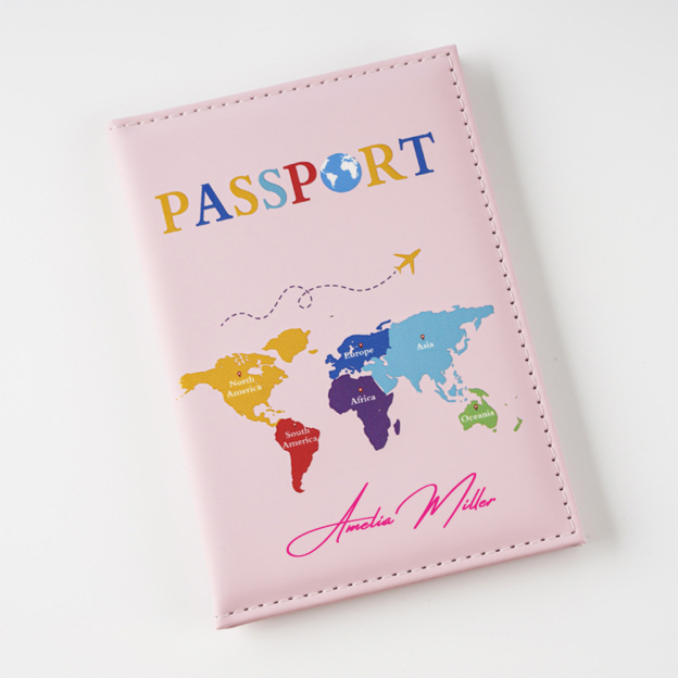 Personalized Monogram Leather Passport Cover with RFID Blocking | JNSCase10