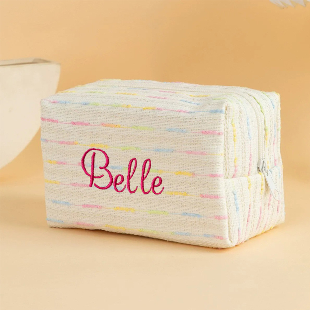 Personalized Name Embroidered Travel Makeup Bag for Unique & Love | JNSBag108