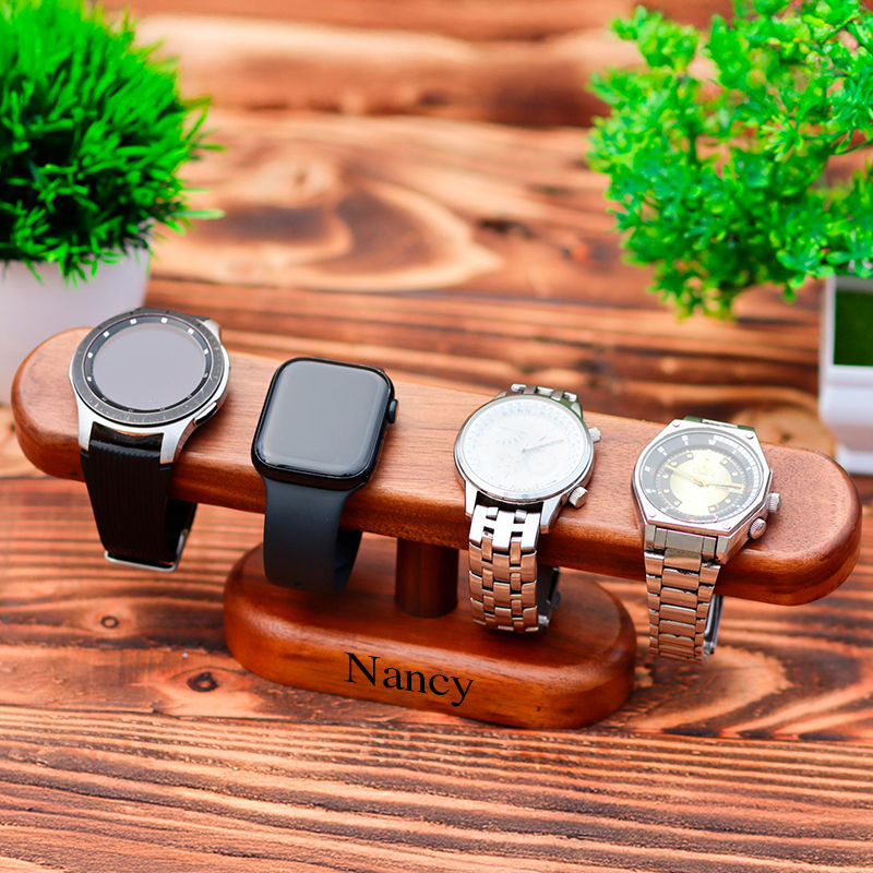 Personalized Engraved Handmade Wood Watch Holder Stand for Unique & Love | JNSDec177