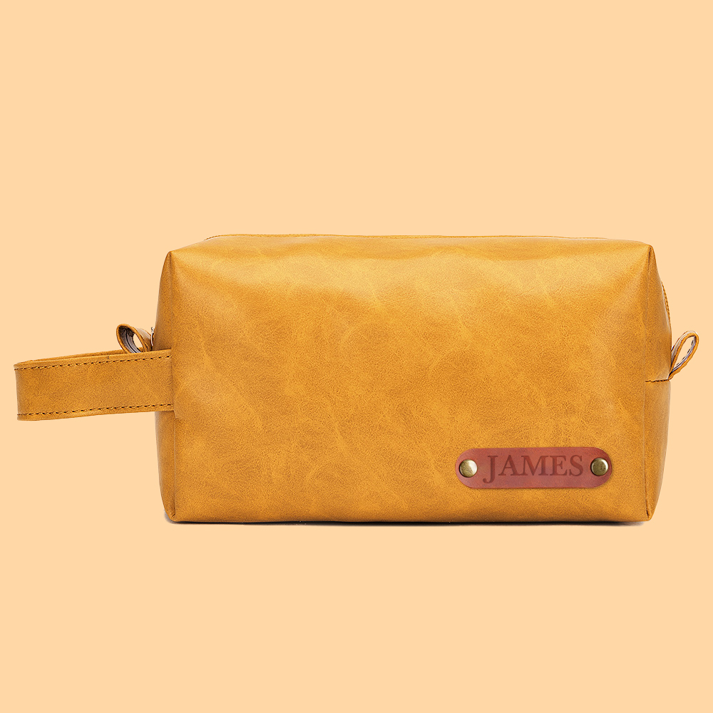 Personalized Men's Toiletry Leather Bag for Unique & Love | JNSBag38