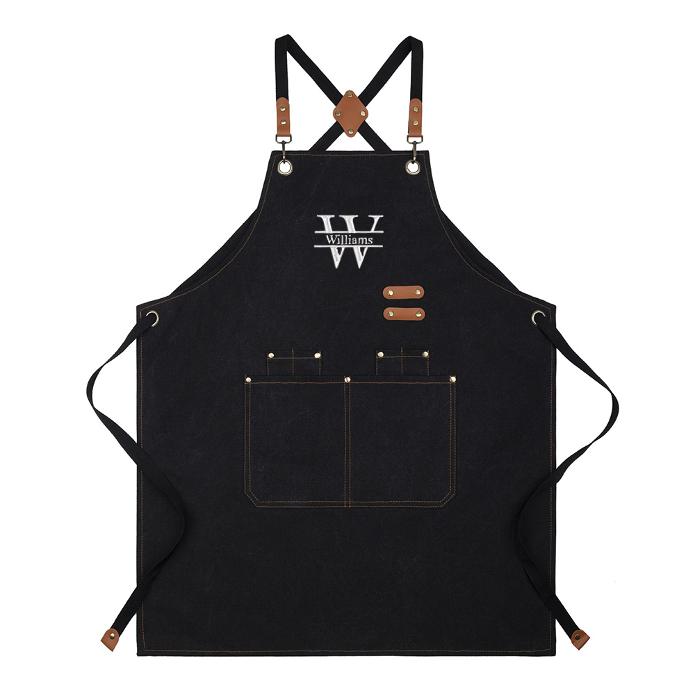 Personalized Name Embroidered Canvas Apron | JNSCloth35