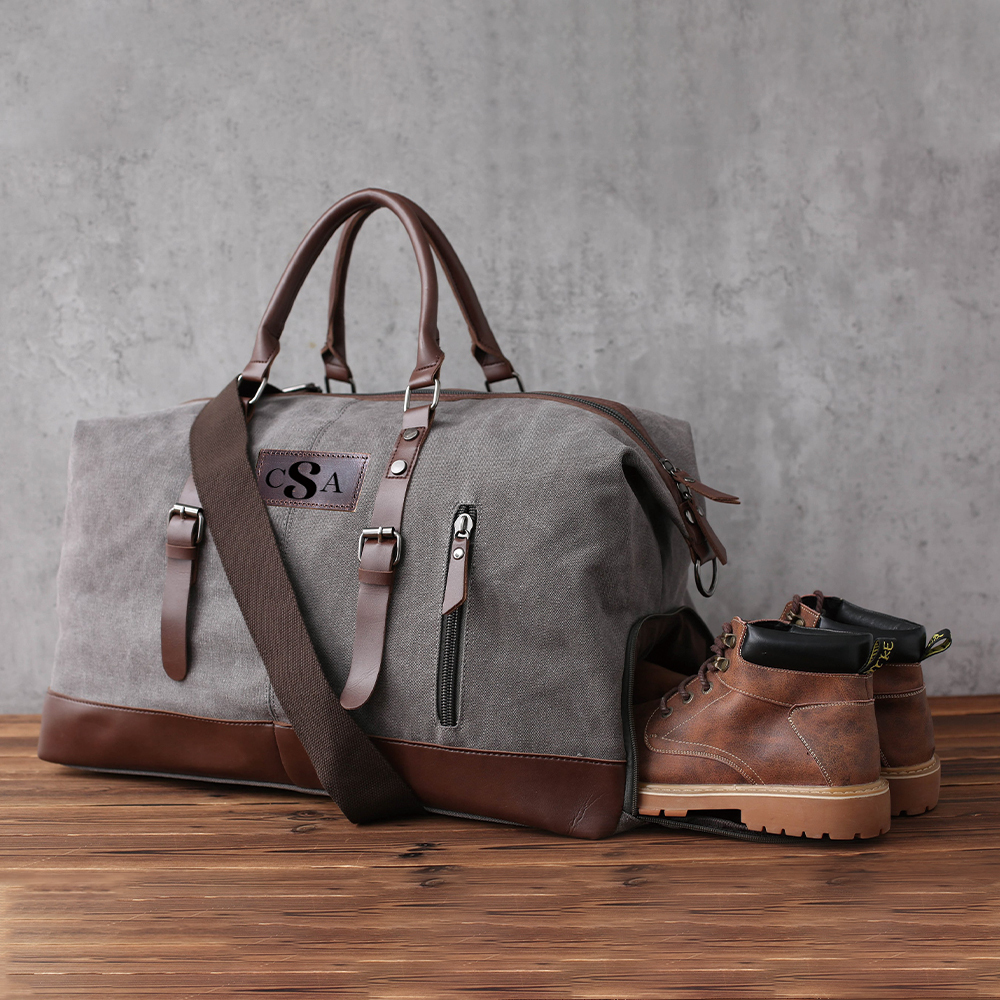 Personalized Monogrammed Travel Duffel Bag with Shoe Pouch | JNSBag57