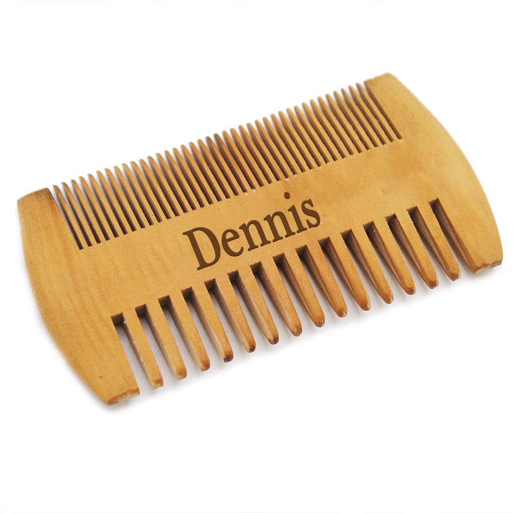 Personalized Name Wood Beard Comb for Unique & Love | JNSTool02
