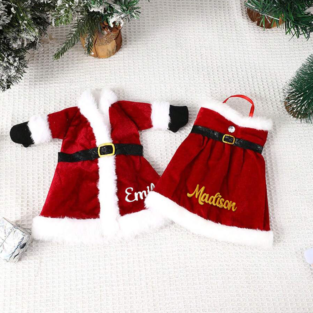 Personalized Embroidered Christmas Red Wine Bottle Sleeve Cover for Decoration | JNSDec105