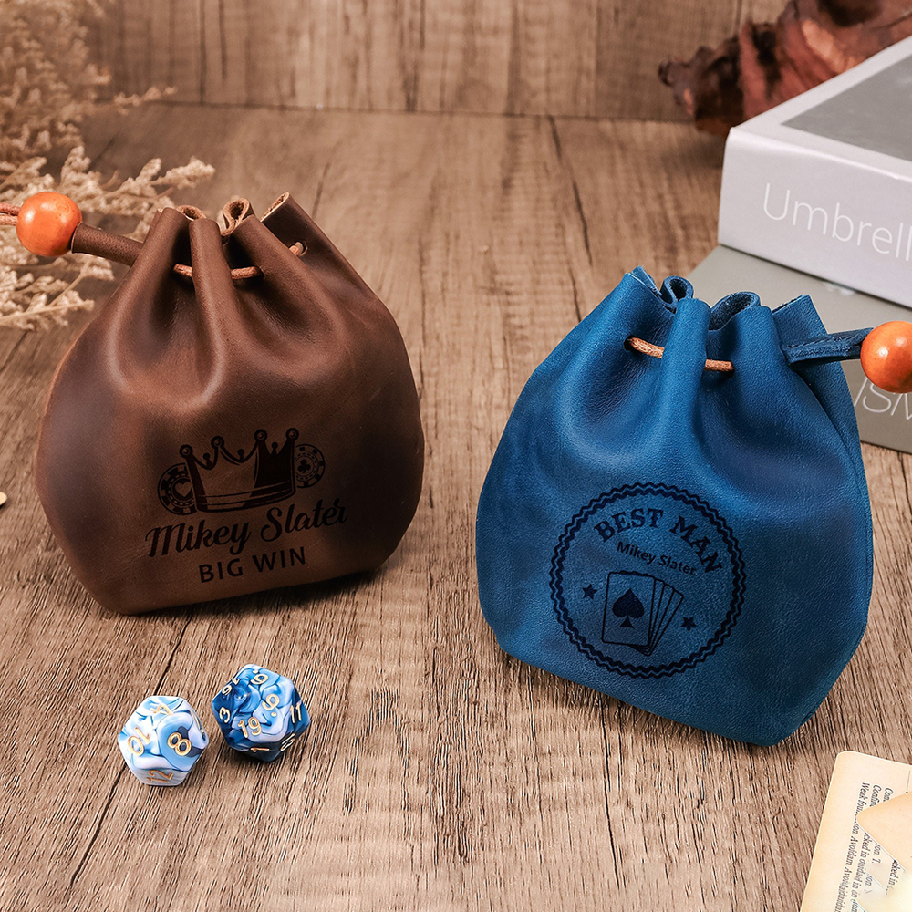 Personalized Leather Engraved Storage Bag | JNSBag65
