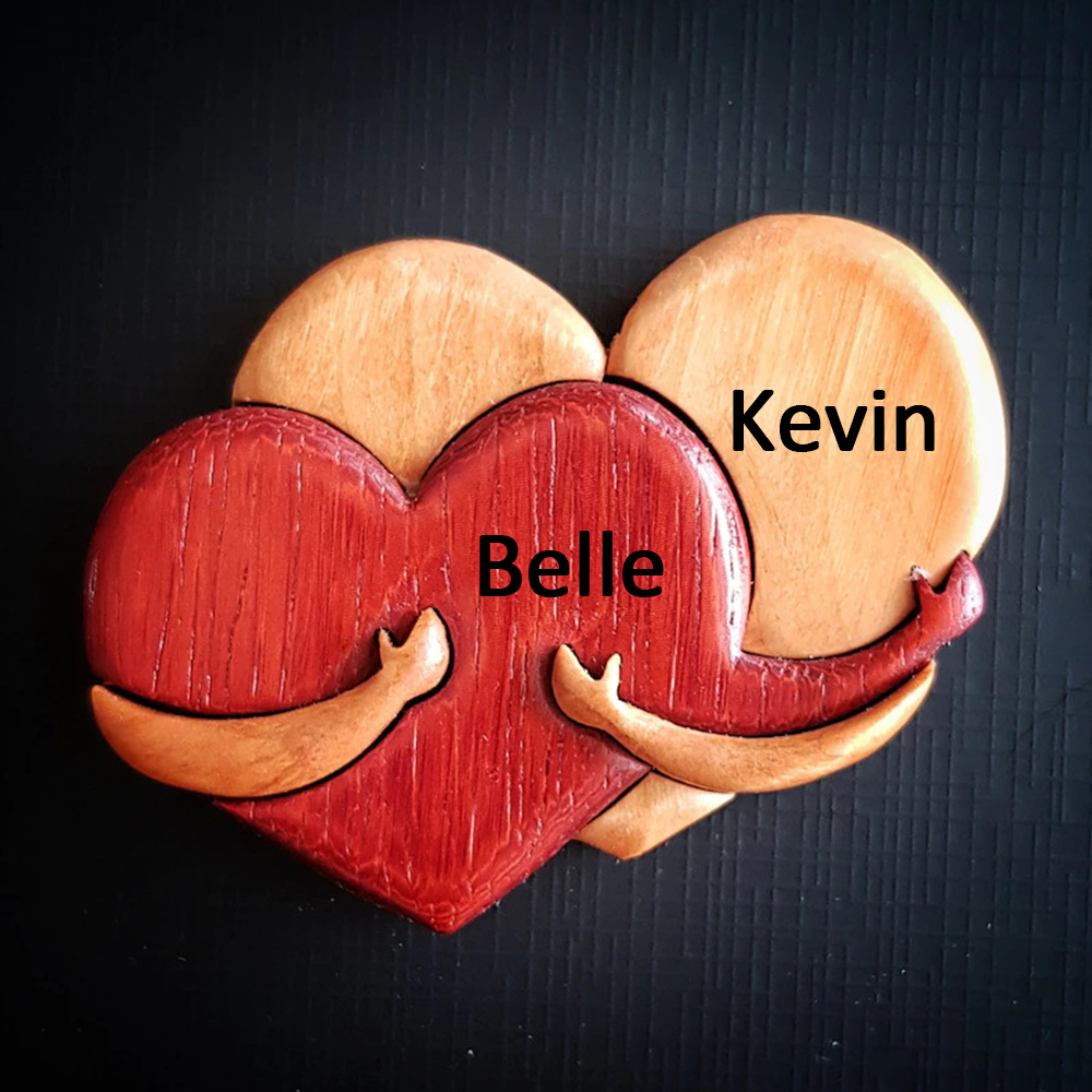 Personalized Wood Couple Heart Puzzle for Unique & Love | JNSDec115