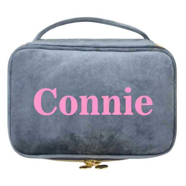Personalized Name Velvet Makeup Bag | JNSBag68