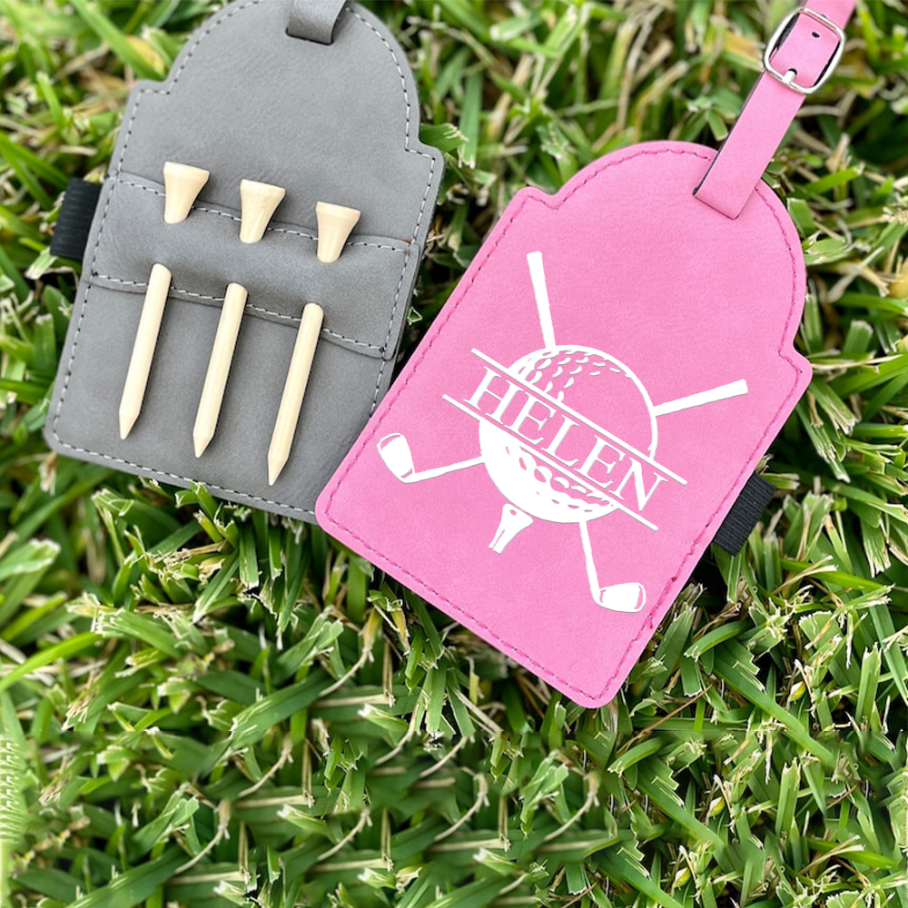 Personalized Leather Monogram Golf Tees Bag Tag for Unique & Love | JNSTool15