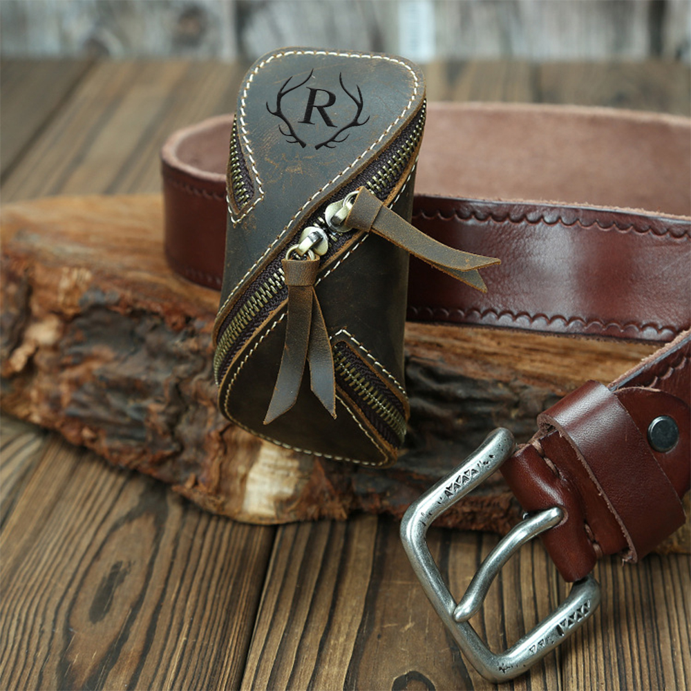 Personalized Monogram Engraving Leather Key Bag for Unique & Love | JNSBag84