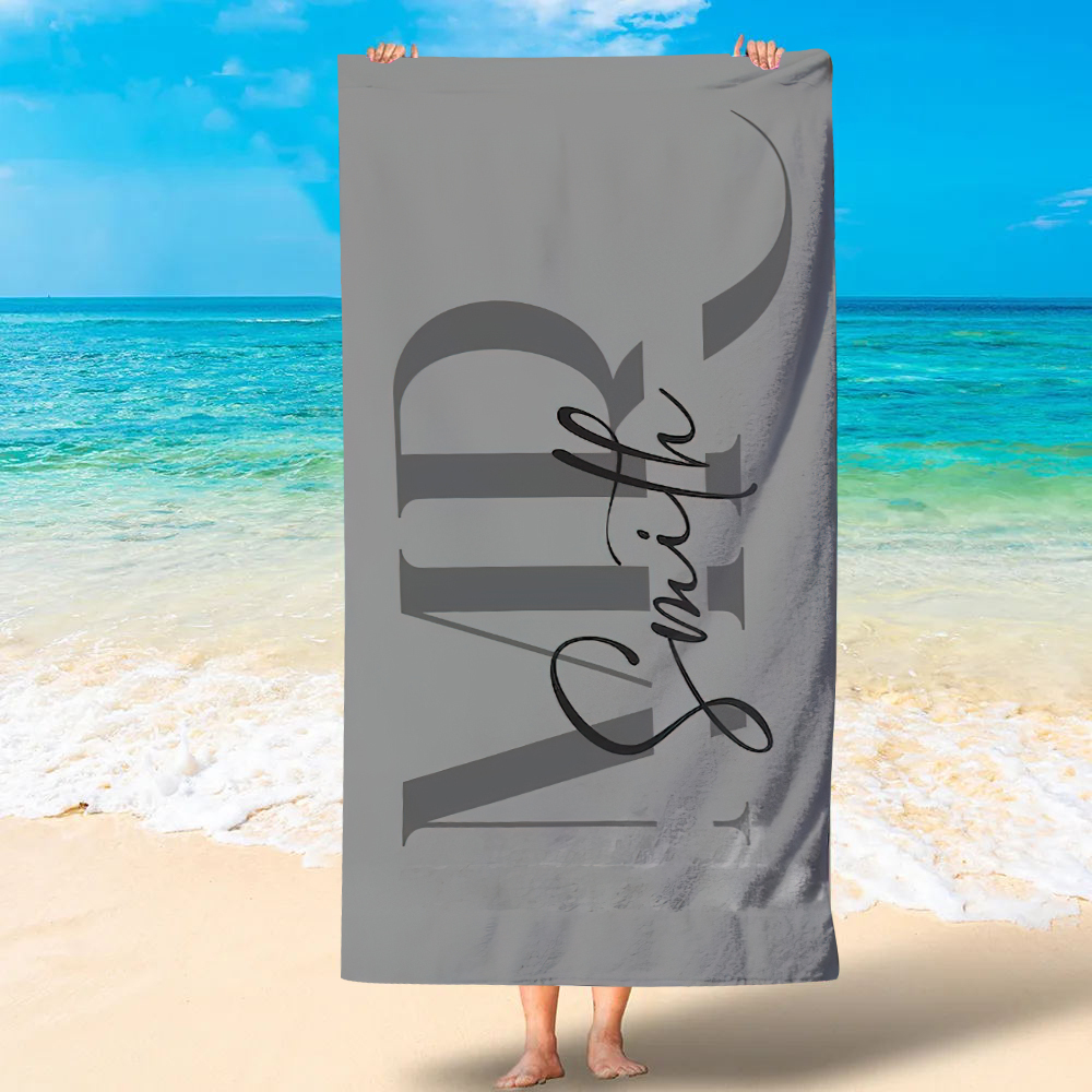 Personalized Couple Beach Towels for Unique & Love | JNSTowel05