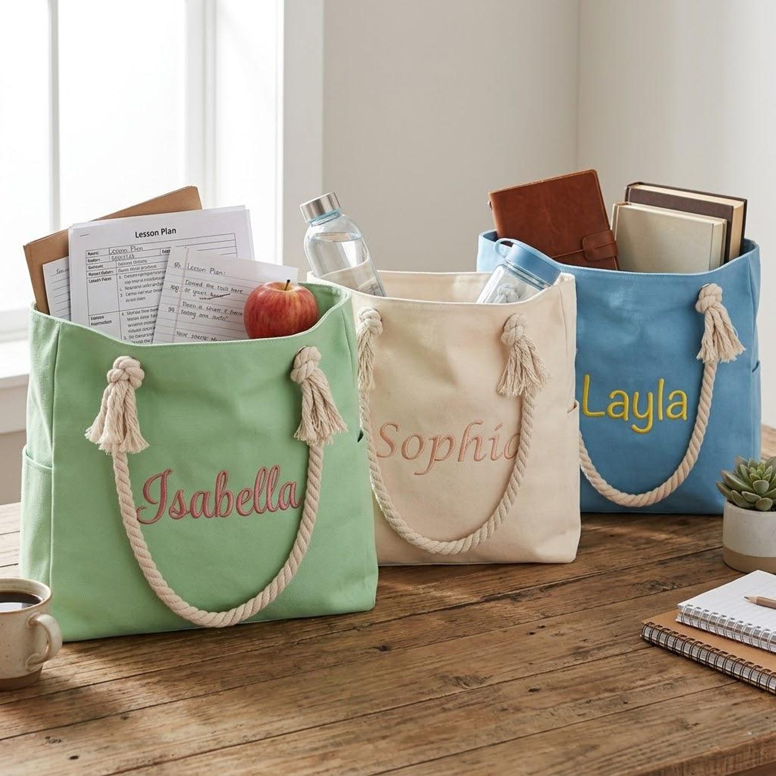 Personalized Embroidered Ocean Soul Beach Canvas Bag for Unique & Love | JNSBag127