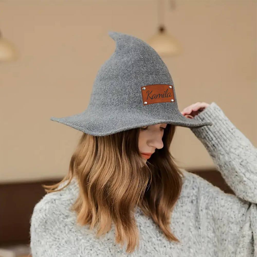 Personalized Name Knitted Halloween Witch Hat for Unique & Love | JNSHat12