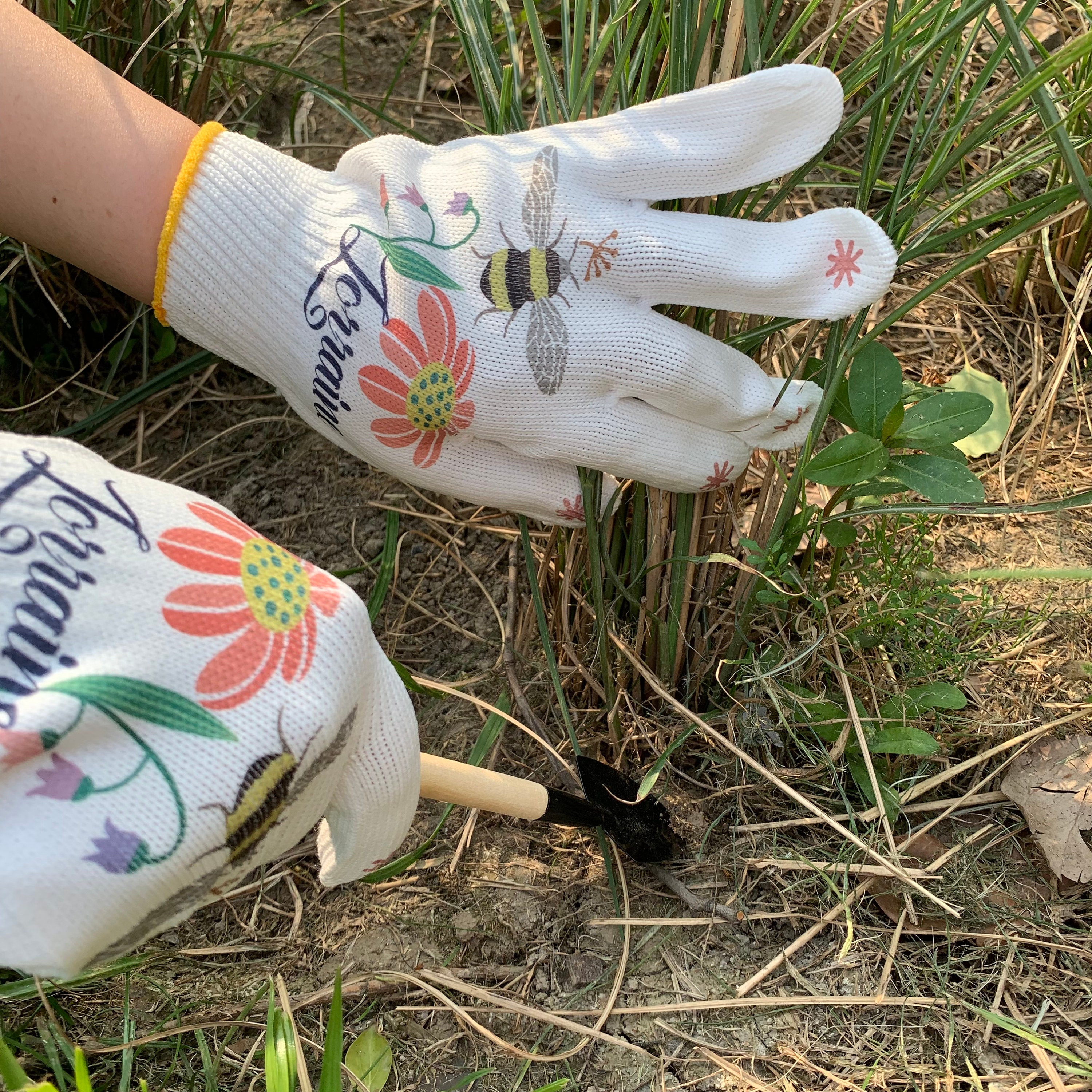 Personalized Name Floral Gardening Gloves for Unique & Love | JNSCloth50