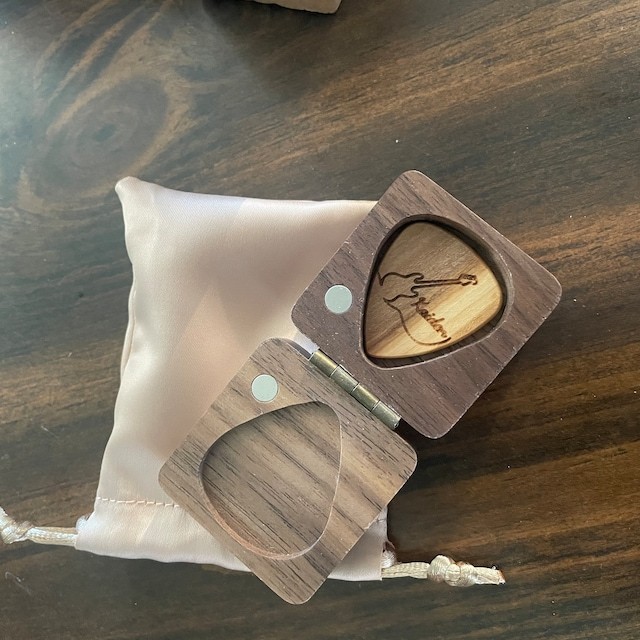 Personalized Wooden Guitar Picks Box for Unique & Love | JNSDec33