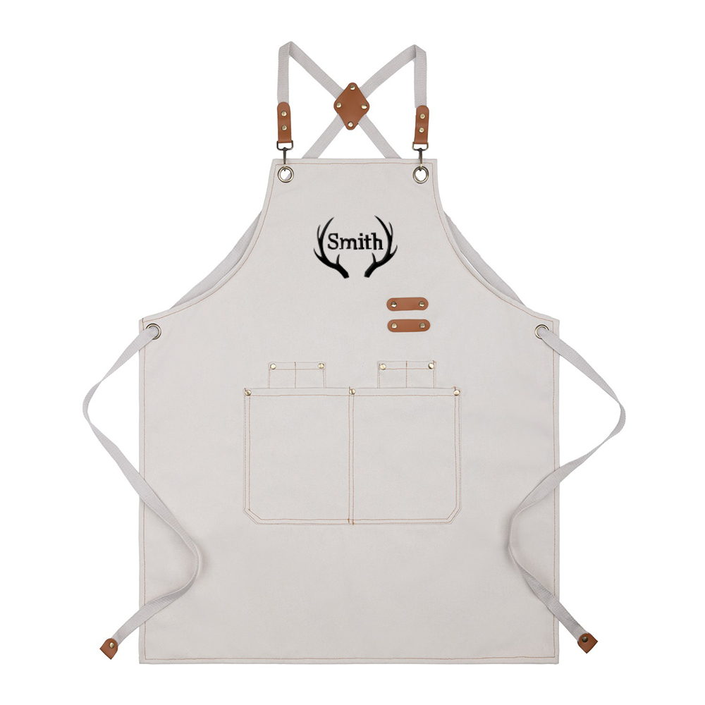 Personalized Name Embroidered Canvas Apron | JNSCloth35