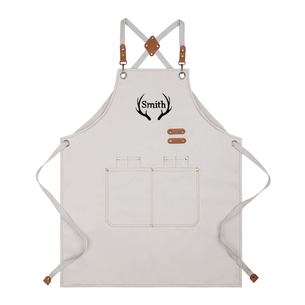 Personalized Name Embroidered Canvas Apron | JNSCloth35