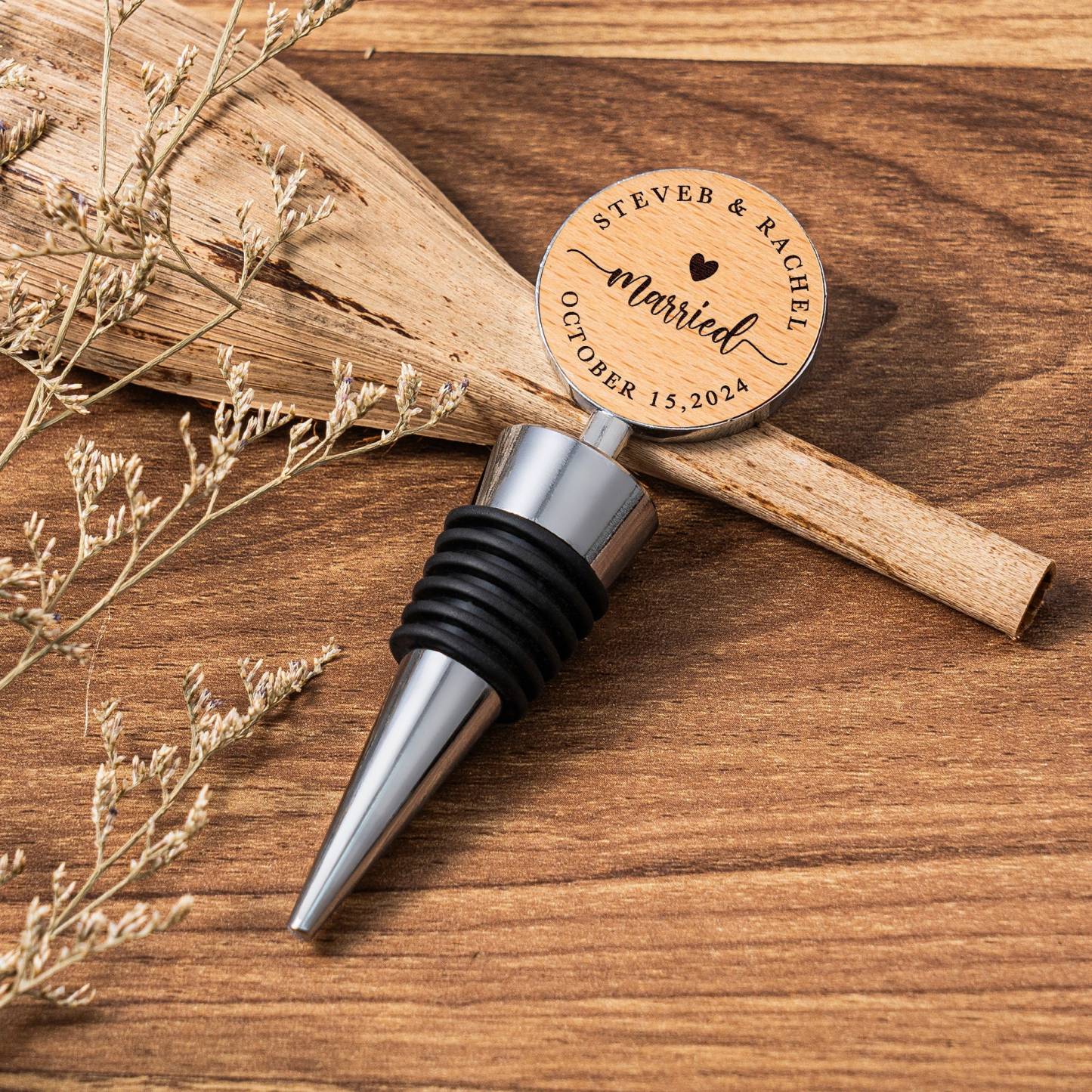 Personalized Monogram Wine Bottle Stopper for Unique & Love | JNSDec173