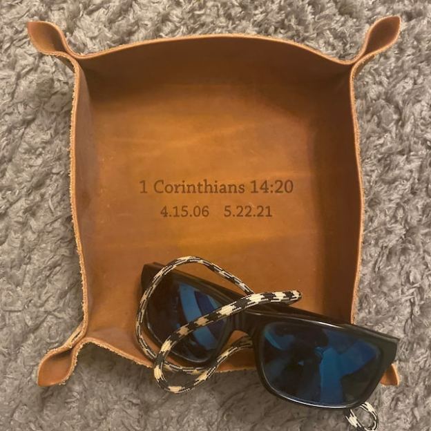 Personalized Leather Tray for Unique & Love | JNSDec27