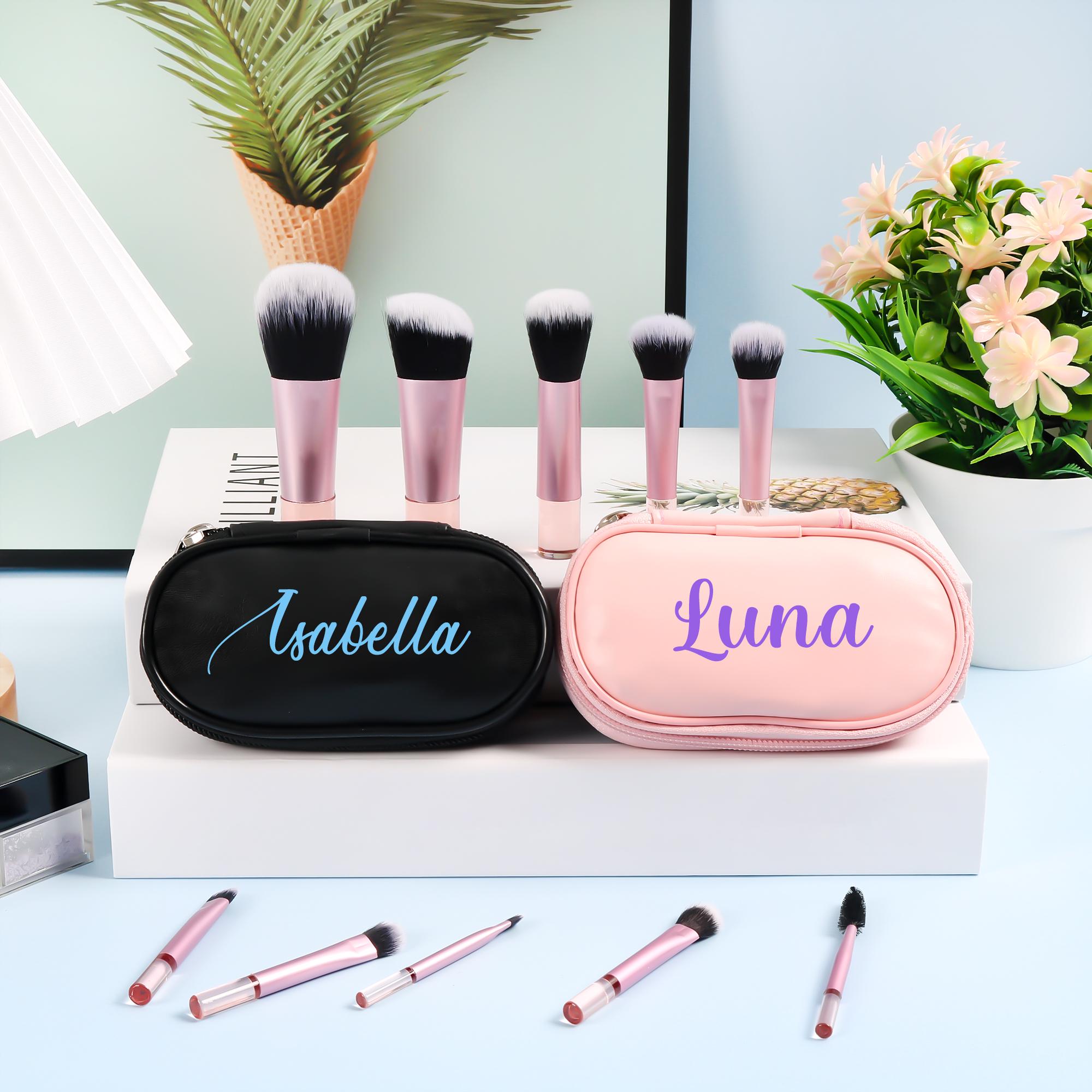 Personalized Portable Cosmetic Brushes Set for Unique & Love | JNSBag114