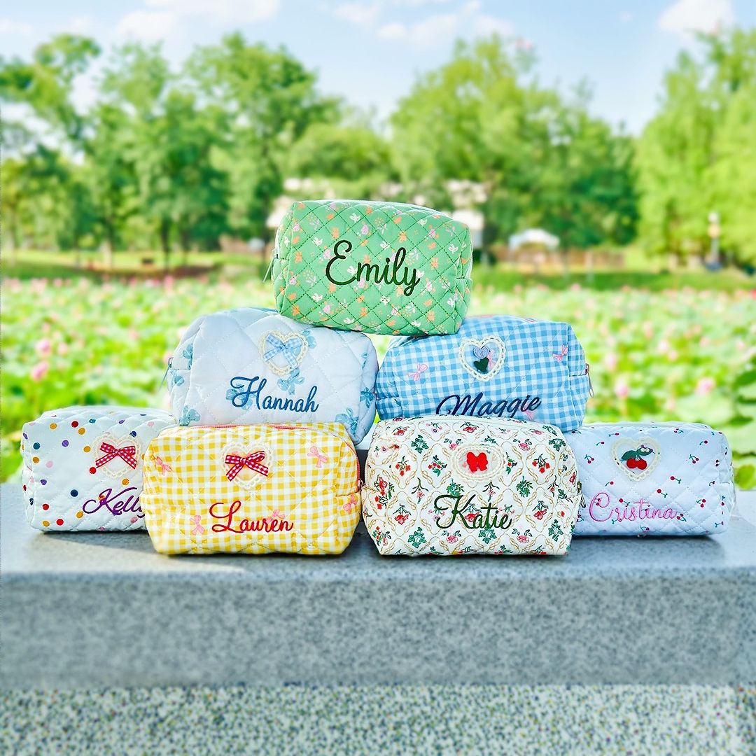 Personalized Name Embroidered Travel Makeup Bag for Unique & Love | JNSBag108