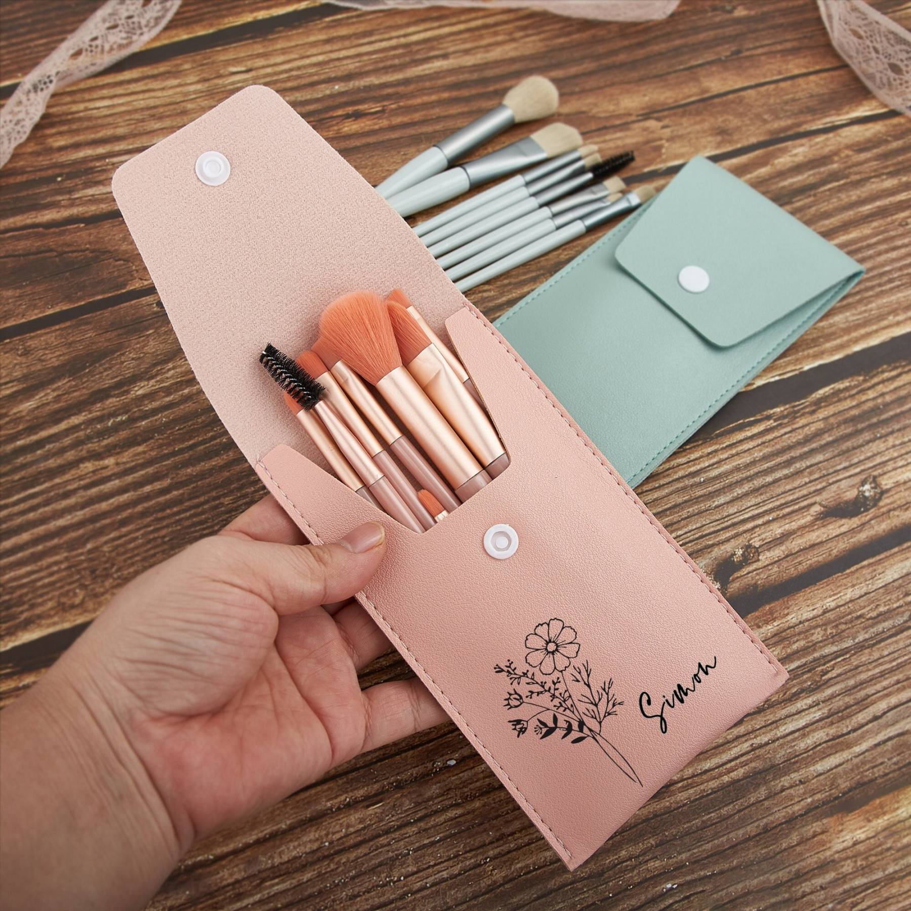 Personalized Wedding Makeup Brushes for Unique & Love | JNSBag14