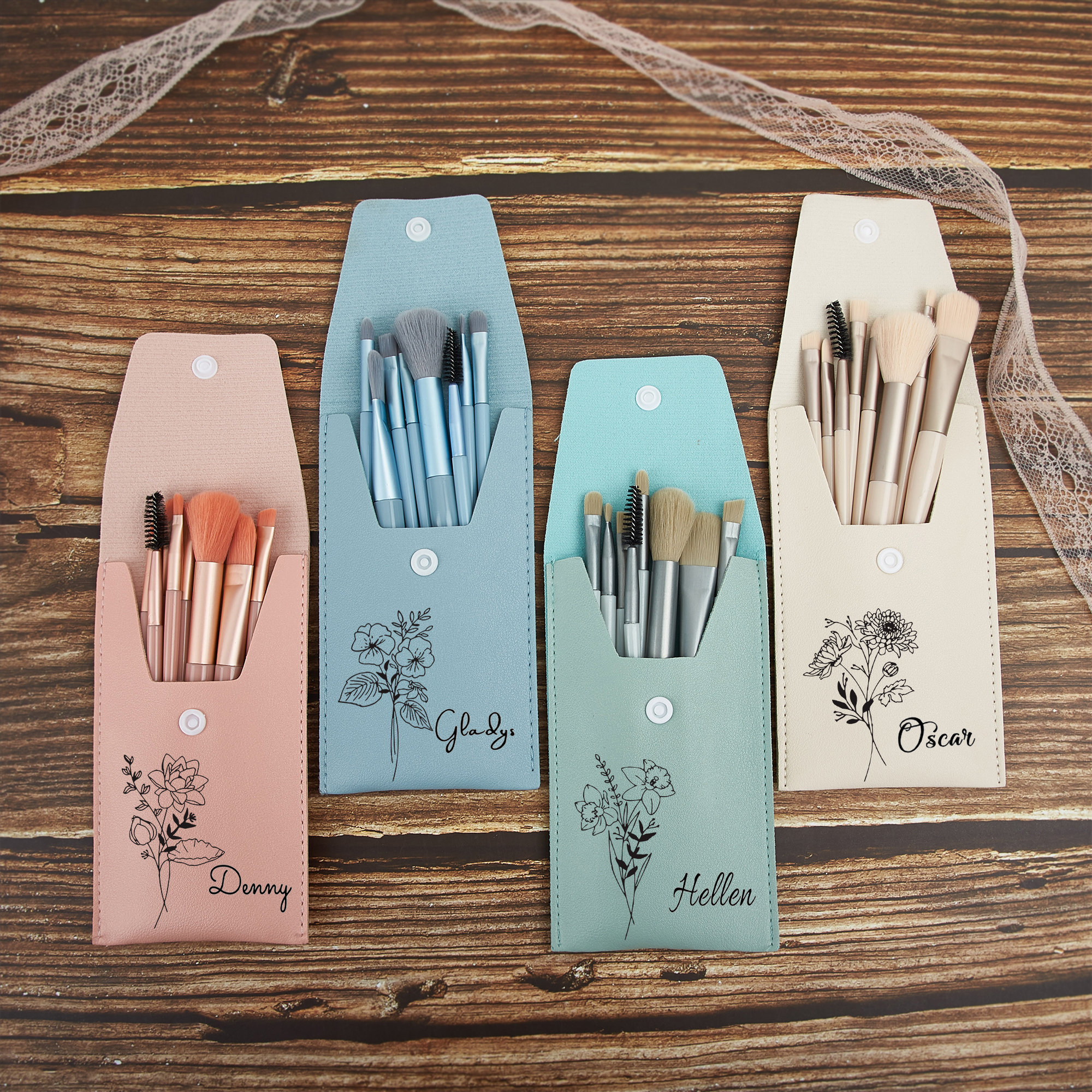 Personalized Wedding Makeup Brushes for Unique & Love | JNSBag14