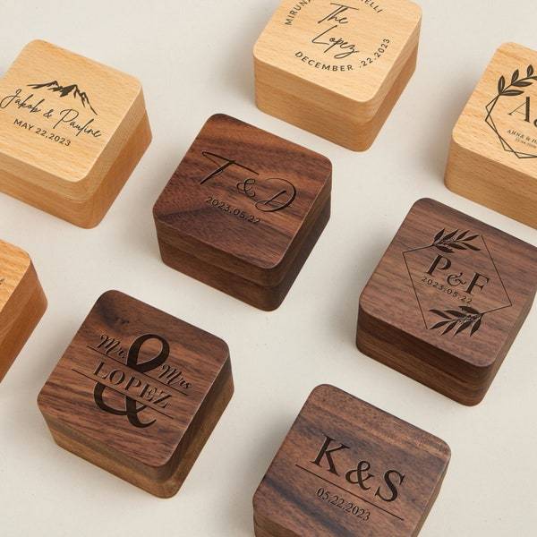 Personalized Wooden Ring Box for Unique & Love | JNSDec23