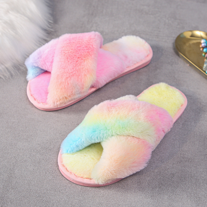 Personalized Bride Gift Pearls Rhinestone Fluffy Slippers for Unique & Love | JNSCloth10