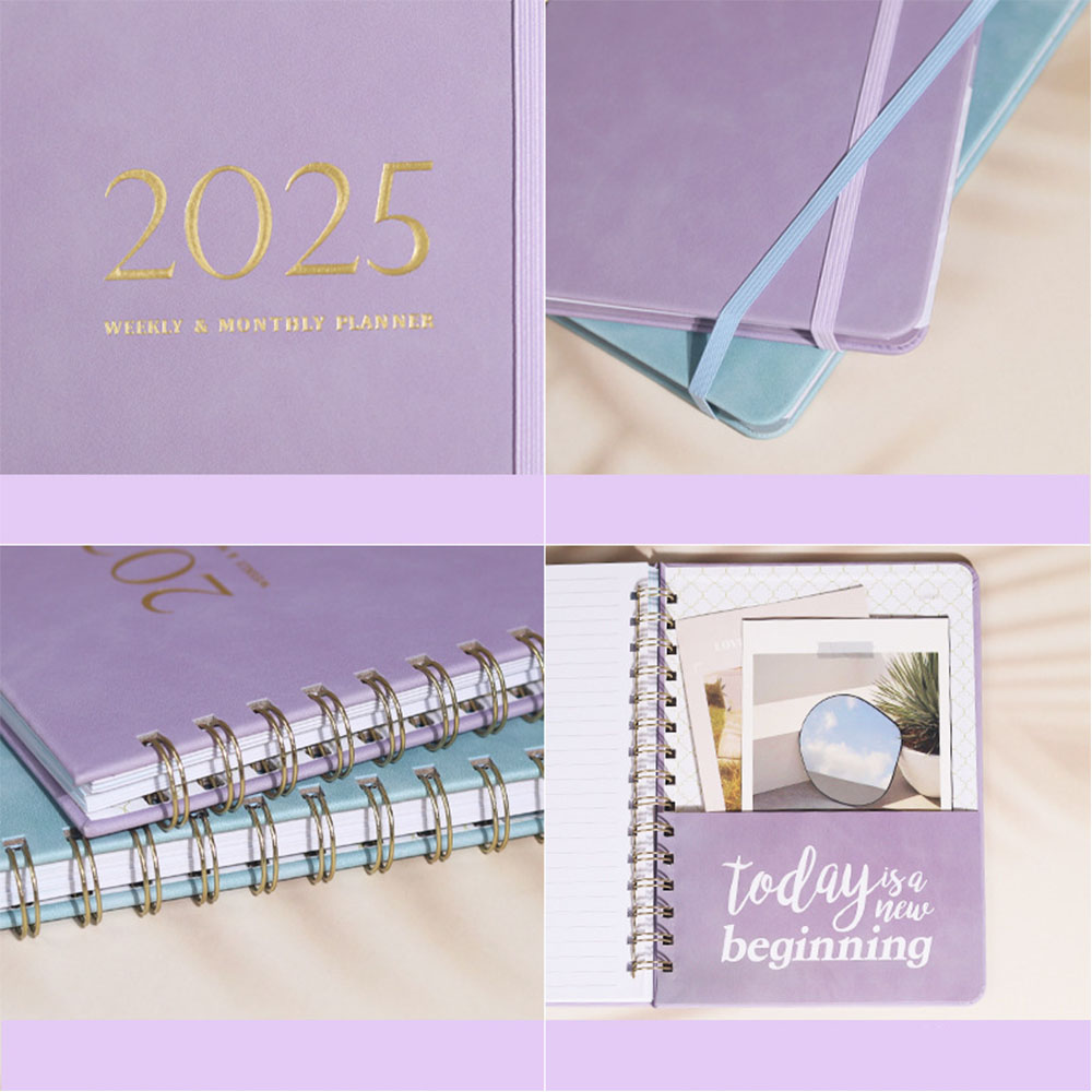 Personalized Leather 2025 Weekly & Monthly Planner Notebook | JNSDec117