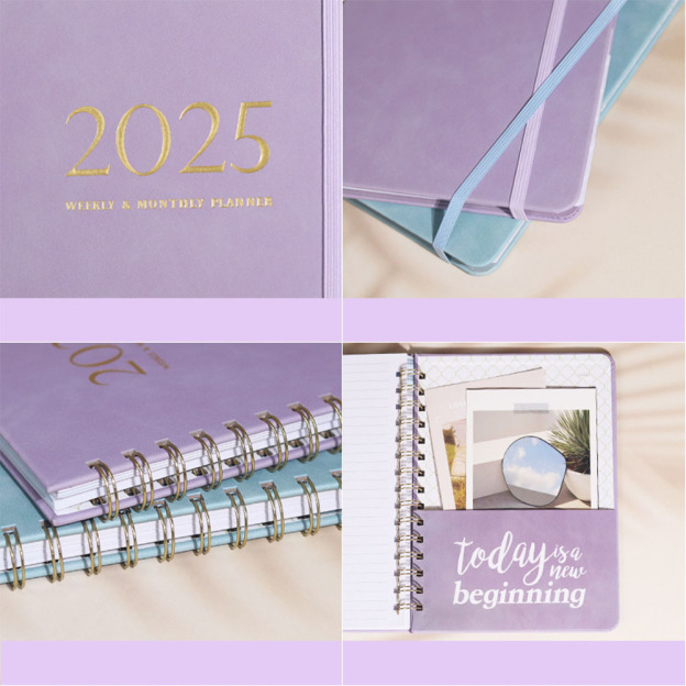 Personalized Leather 2025 Weekly & Monthly Planner Notebook | JNSDec117