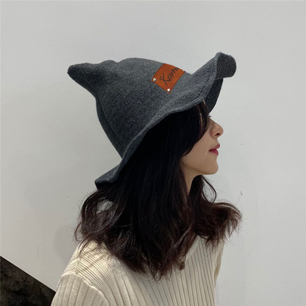 Personalized Name Knitted Halloween Witch Hat for Unique & Love | JNSHat12