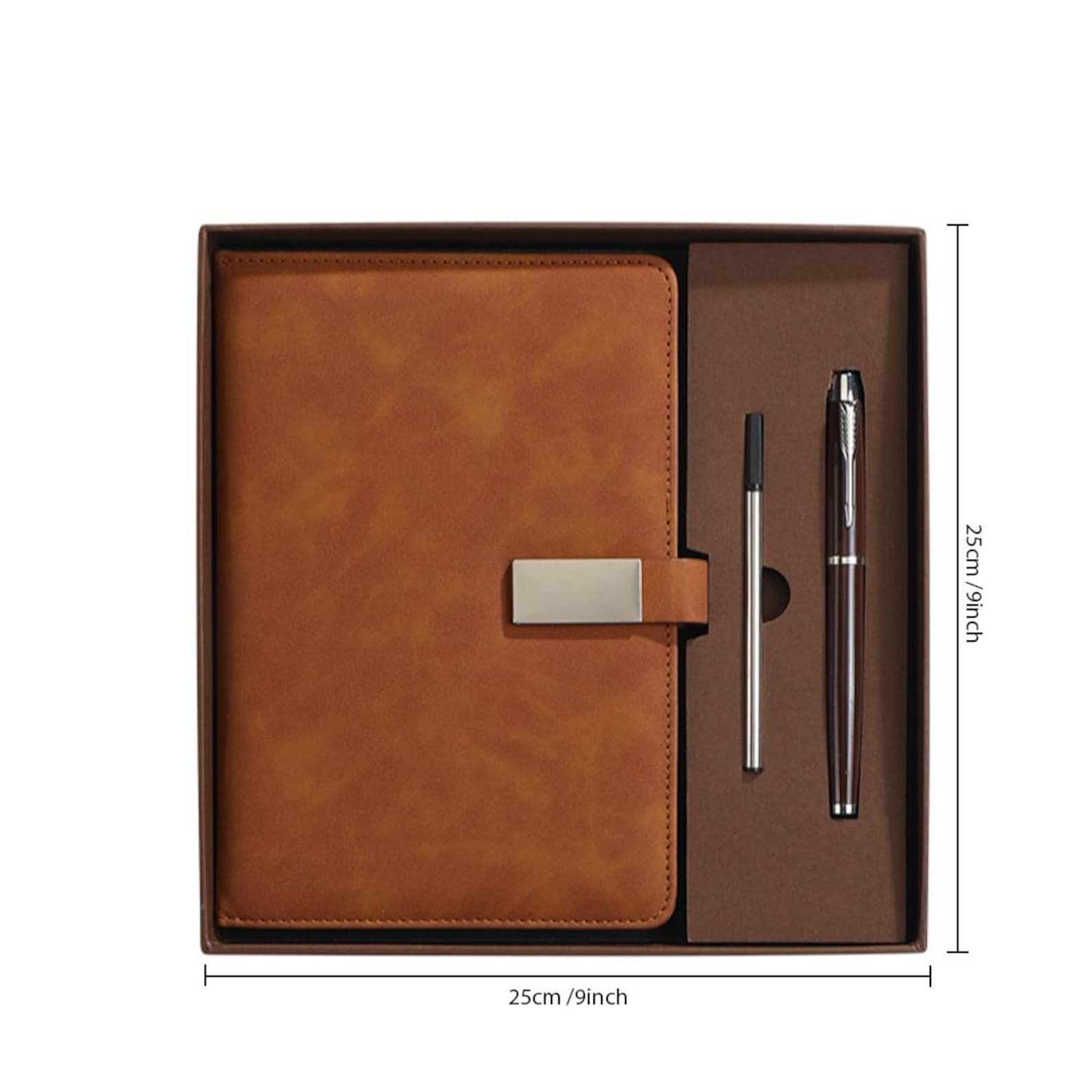 Personalized Name Engraving Leather Notebook Set for Unique & Love | JNSDec128