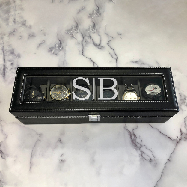 Personalized Monogram Leather Watch Box for Unique & Love | JNSCase03