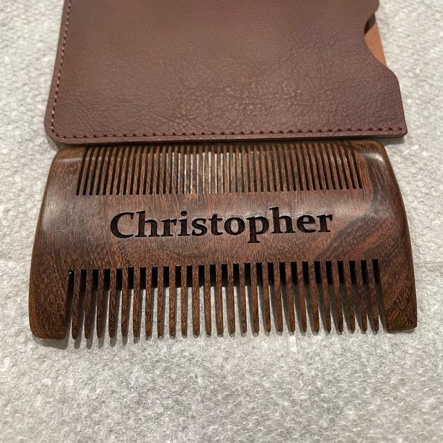 Personalized Name Wood Beard Comb for Unique & Love | JNSTool02