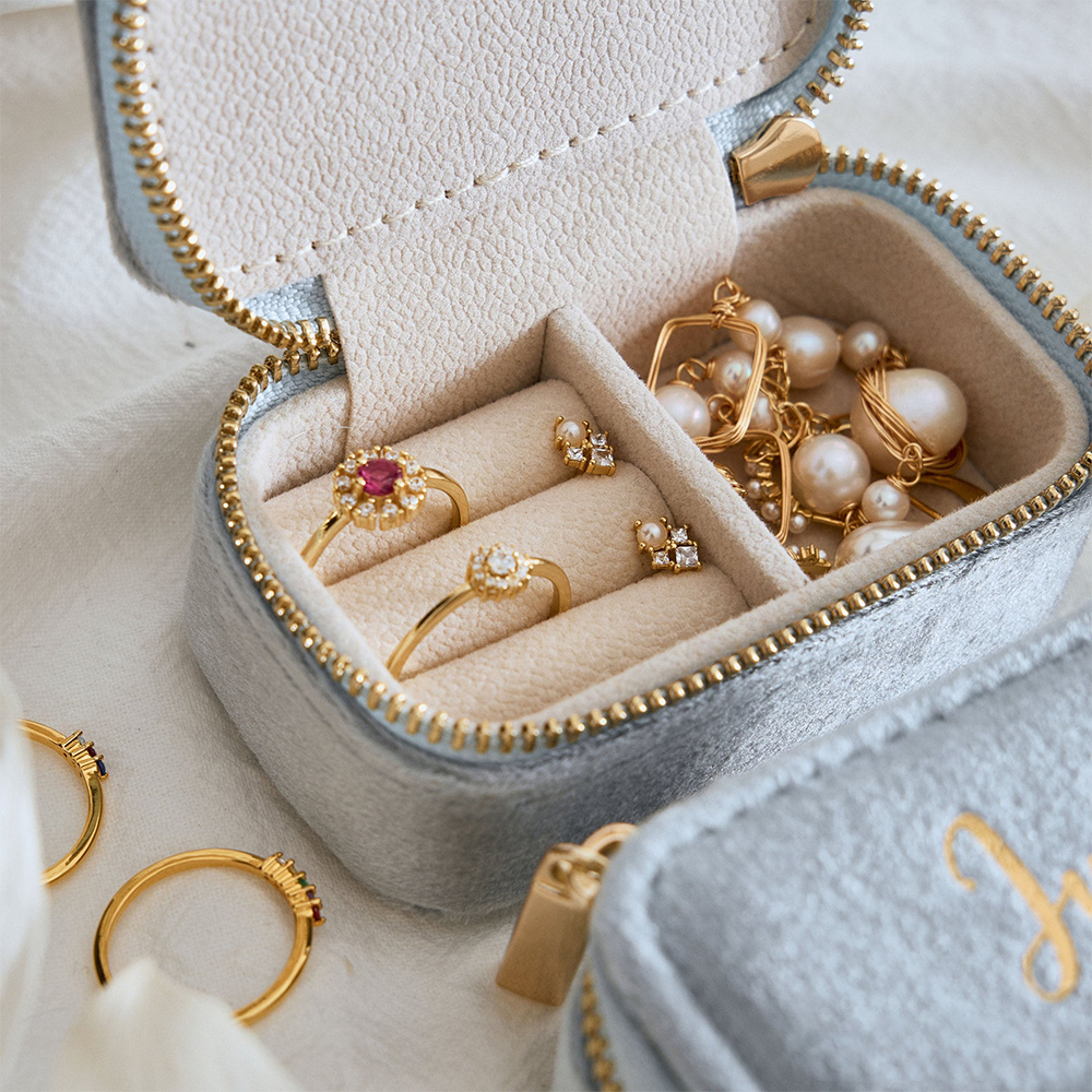 Personalized Name Velvet Portable Jewellery Box | JNSBag70