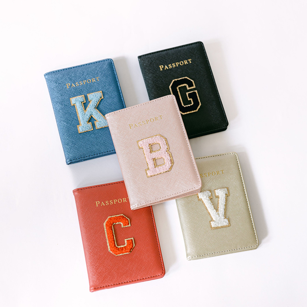 Personalized Chenille Letter Patch Passport Cover for Unique & Love | JNSCase05